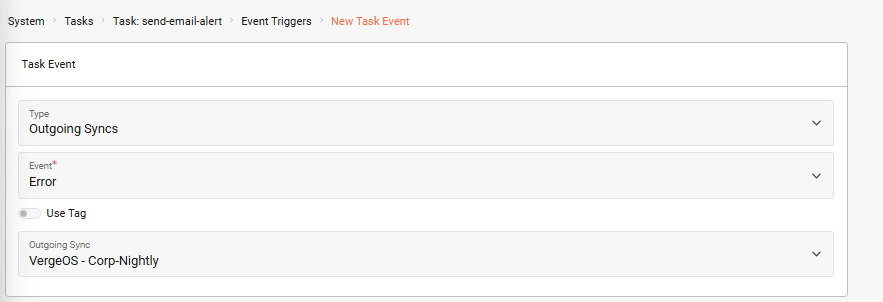 Assign Event Trigger to Email Task